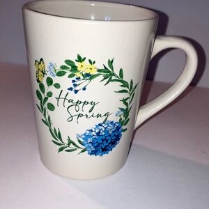 Happy Spring Floral, Greenery and Butterfly Design Large‎ Mug